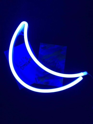 Moon Shaped Neon Light