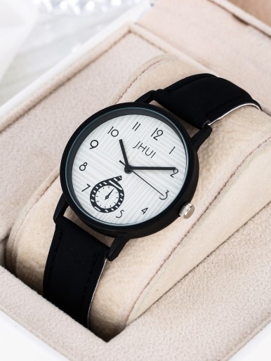 Round Pointer Quartz Watch