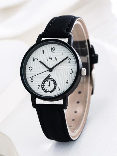 Round Pointer Quartz Watch