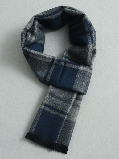 Men Plaid Pattern Scarf