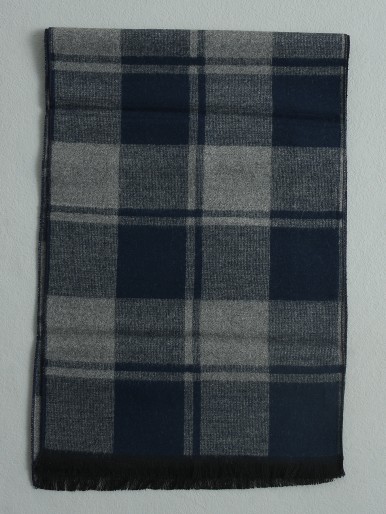 Men Plaid Pattern Scarf