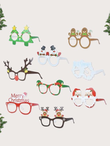 9pcs Christmas Decorative Glasses