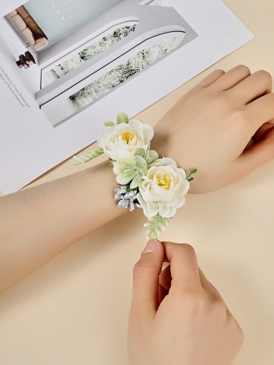Flower Decor Wrist Corsage