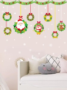 1pc Christmas Cartoon Graphic Wall Sticker