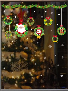 1pc Christmas Cartoon Graphic Wall Sticker