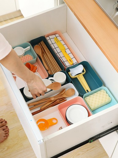 1pc Random Color Drawer Storage Box