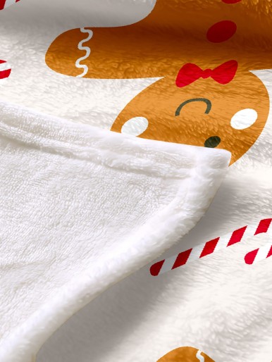 Christmas Print Fleece Throw