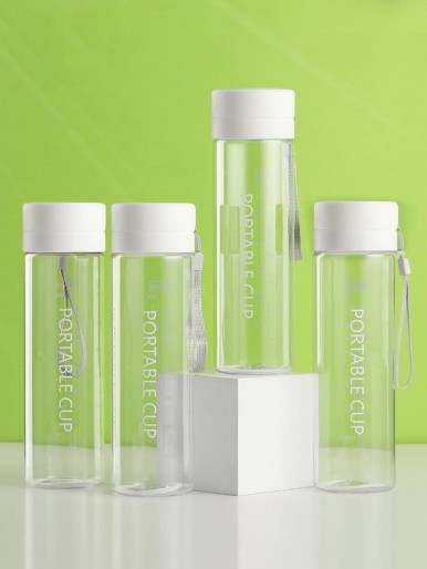 1pc Letter Graphic Portable Water Bottle