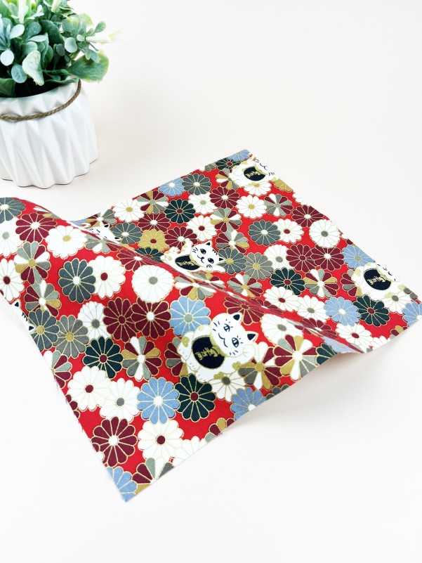 5pcs Flower Print DIY Fabric