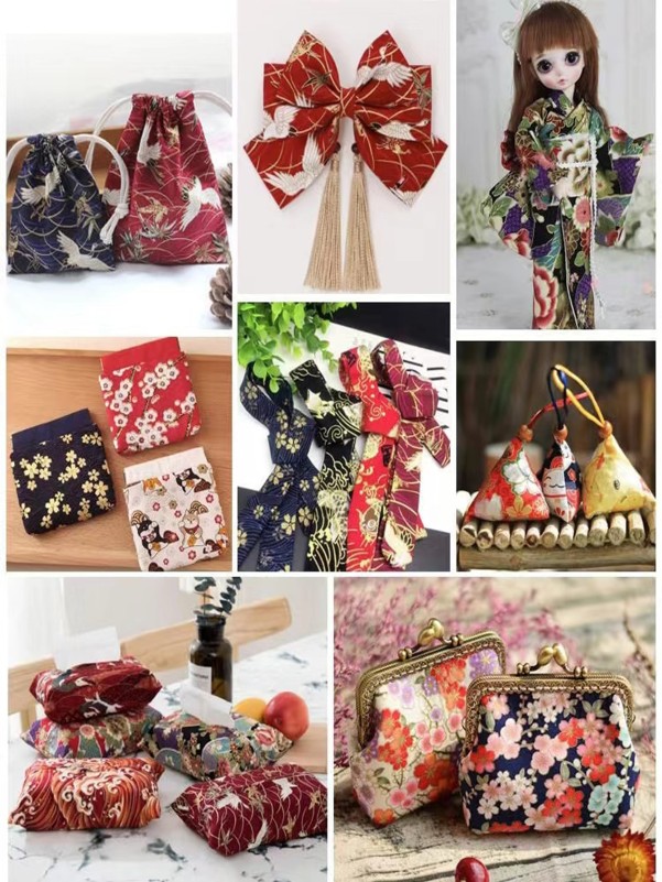 5pcs Flower Print DIY Fabric