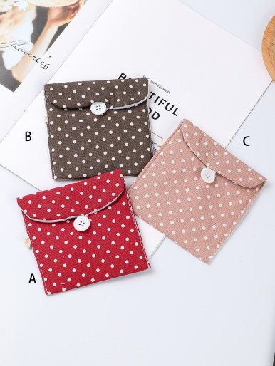 Polka Dot Print Sanitary Storage Bag