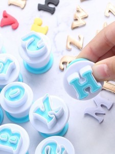 26pcs Alphabet Spring Biscuit Mold Set