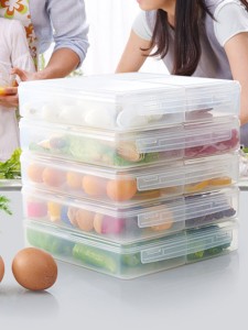 1pc 3 Grid Clear Food Storage Box