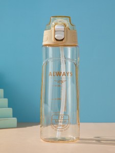 1pc Portable Straw Water Bottle