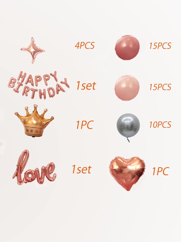 48pcs Birthday Decorative Balloon Set