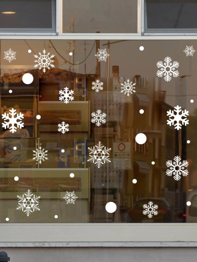 Christmas Snowflake Print Window Sticker