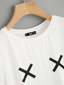 Cross Print T-shirt