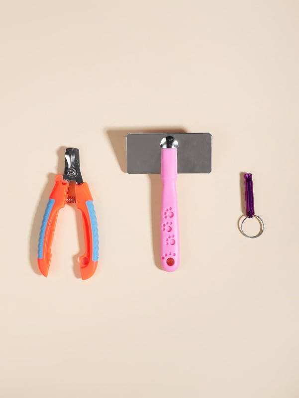 1set Random Pet Nail Clipper & Hair Comb