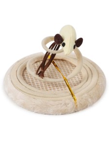 Plush Spring Spiral Disc With Mouse Cat Toy