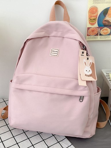 Minimalist Letter Patch Classic Backpack