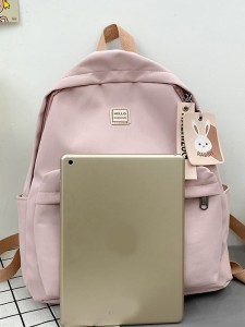 Minimalist Letter Patch Classic Backpack