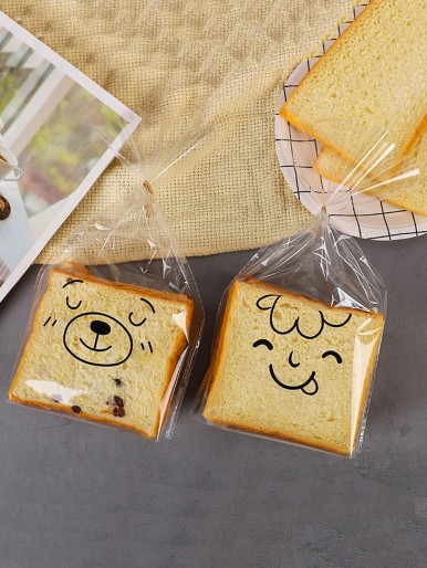 50pcs Random Cartoon Bread Packaging Bag