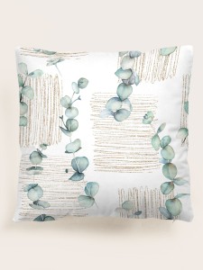 Leaf Print Cushion Cover Without Filler