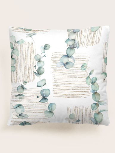 Leaf Print Cushion Cover Without Filler