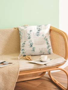 Leaf Print Cushion Cover Without Filler