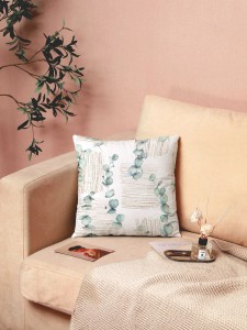 Leaf Print Cushion Cover Without Filler