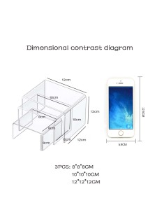 3pcs Clear Jewelry Rack