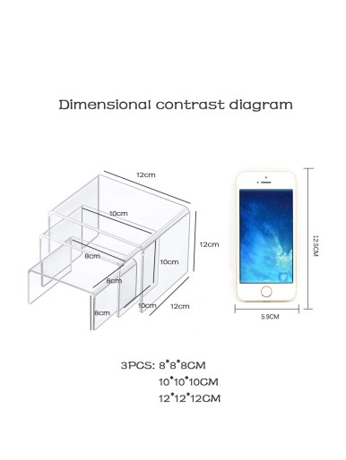 3pcs Clear Jewelry Rack