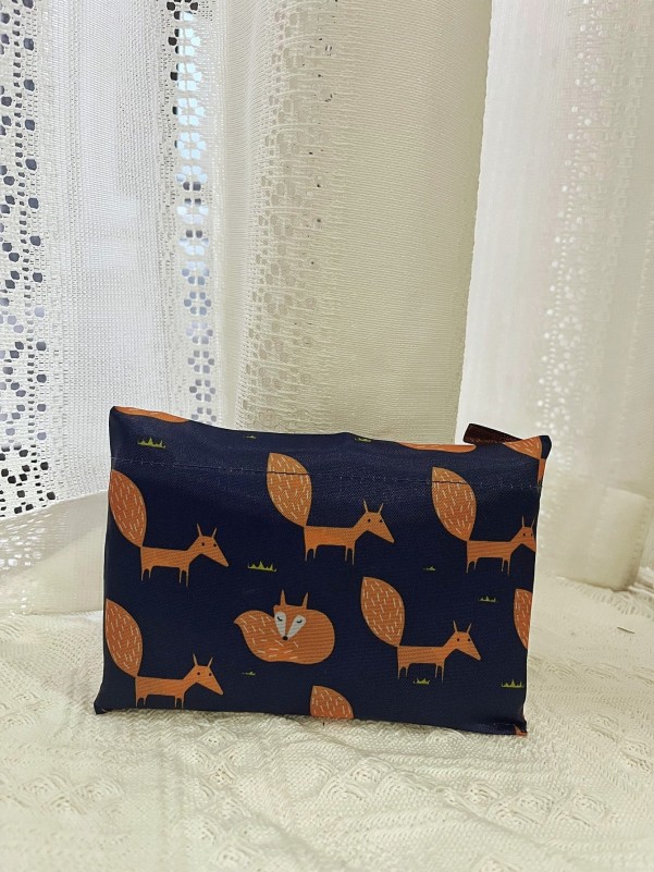 Fox Print Shopping Bag