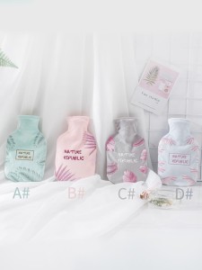 1pc 350ml Leaf Pattern Fuzzy Hot Water Bag