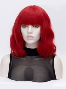 Short Curly Synthetic Wig With Bangs