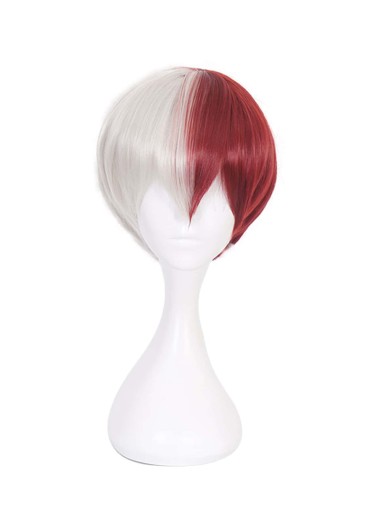 Short Straight Cosplay Synthetic Wig With Bangs