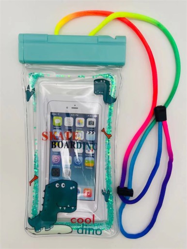 Dinosaur Print Waterproof Phone Bag