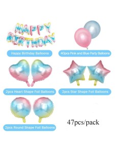 47pcs Birthday Decorative Balloon Set