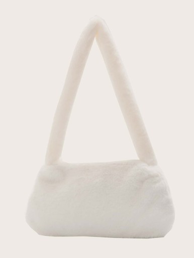 Minimalist Fluffy Baguette Bag