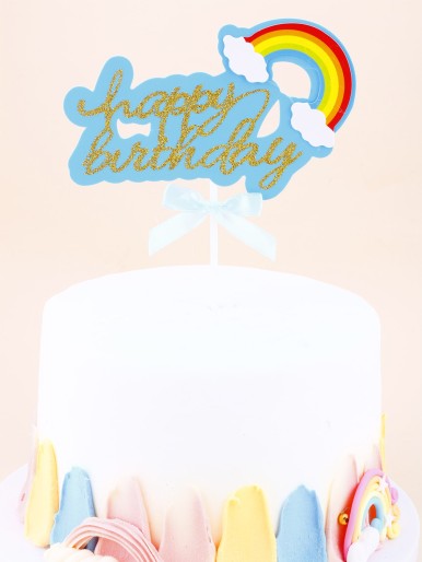 1pc Rainbow Decor Cake Topper