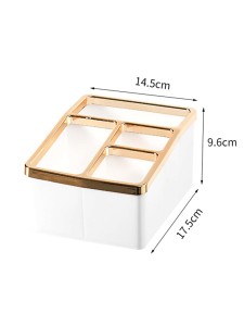 1pc Four Grids Desktop Storage Box