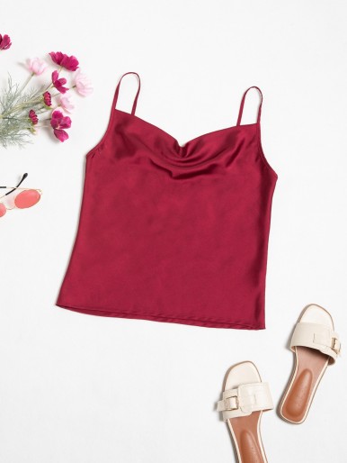 Solid Satin Cami Top