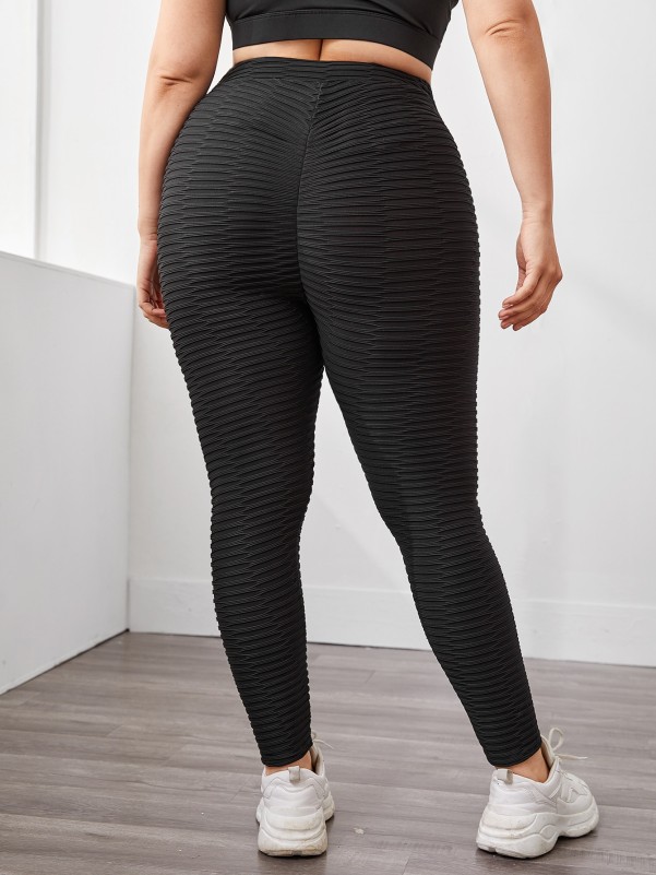 Plus Wide Waistband Sports Leggings