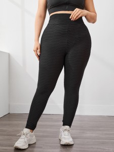 Plus Wide Waistband Sports Leggings