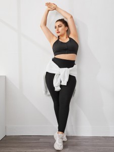 Plus Wide Waistband Sports Leggings