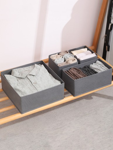 3pcs Foldable Clothes Storage Box