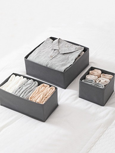 3pcs Foldable Clothes Storage Box