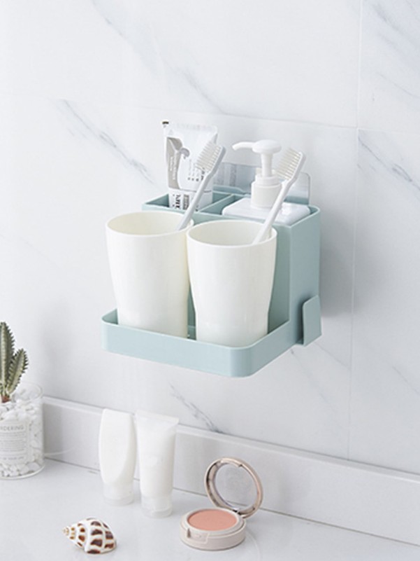 3pcs Wall Mounted Storage Rack & Cup