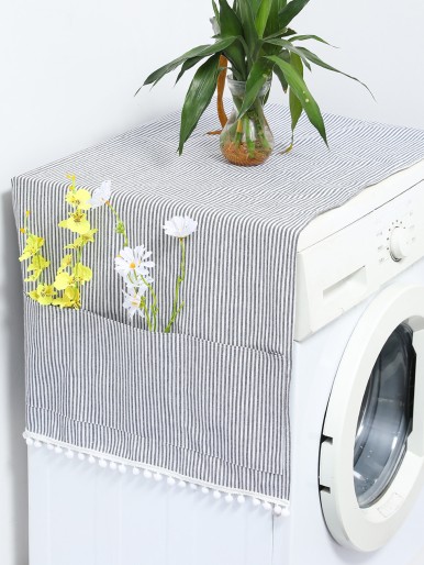 Striped Pattern Washing Machine Cover