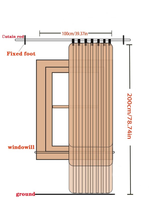 Plain Single Panel Linear Curtain